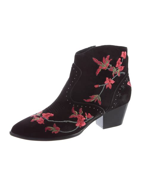 Ash Heidi Embroidered Ankle Boots - Black Boots, Shoes - WAB20130 | The ...