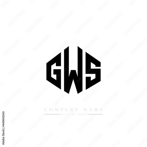 GWS letter logo design with polygon shape. GWS polygon logo monogram ...