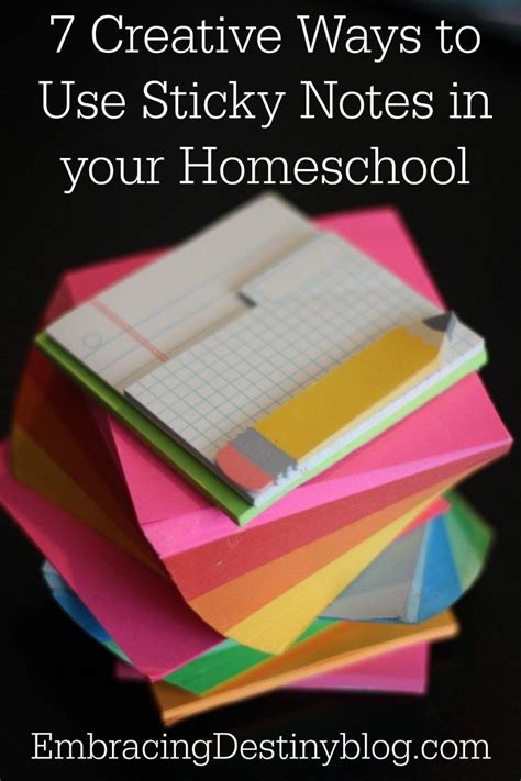 7 Creative Ways to Use Sticky Notes in Your Homeschool (With images) | Homeschool games ...