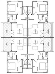 12 Semi detached house plans ideas | house plans, duplex house plans ...