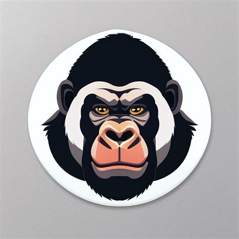 AI generated Gorilla Icon Avatar Gamer Clip Art Sticker Decoration ...