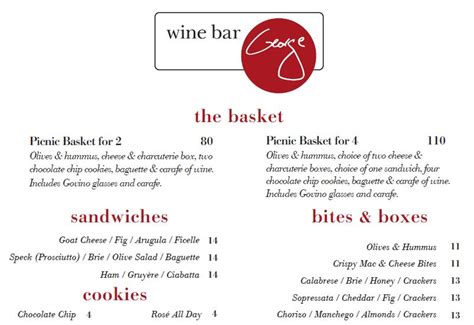 Wine Bar George menus and opening date revealed | The Disney Blog