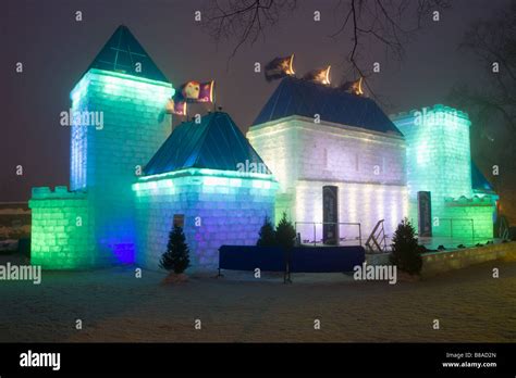 Ice Palace at Winter Carnival Quebec City Canada Stock Photo - Alamy