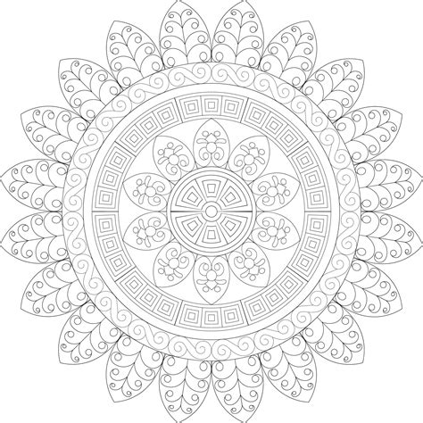 Mandala coloring pages 19862013 Vector Art at Vecteezy