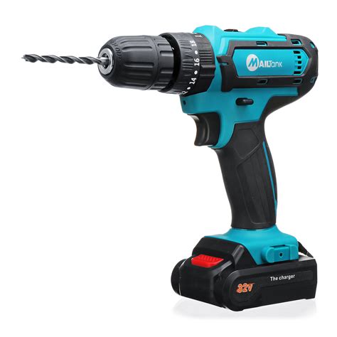 32V 2 Speed Power Drills 6000mah Cordless Drill 3 IN1 Electric Screwdriver Hammer Hand Drill 2 ...