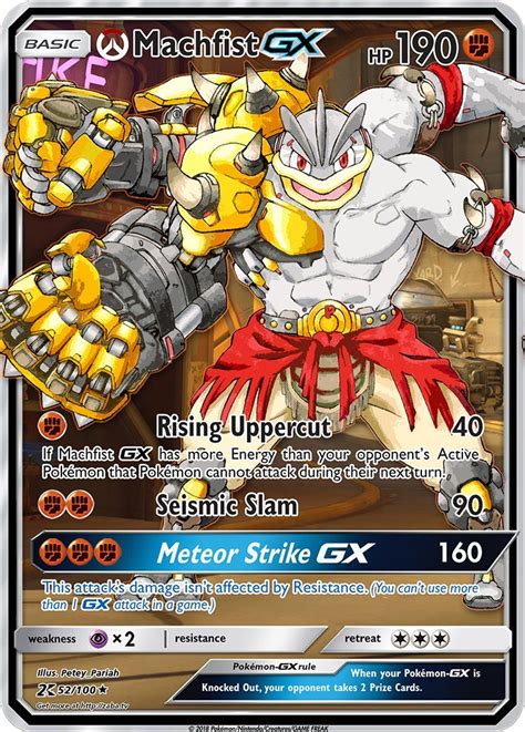 Machfist GX (Machamp + Doomfist) Custom Overwatch + Pokemon Card | Overwatch pokemon, Fake ...