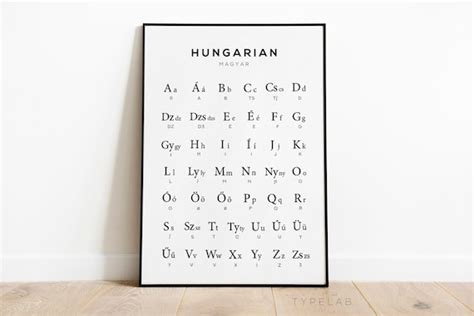 Hungarian Alphabet Chart Print Hungary Language Poster - Etsy