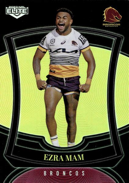 2023 NRL Elite Silver Special - P006 - Ezra Mam - Brisbane Broncos – Dave and Jazzy's Collectables