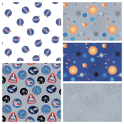 NASA Fabric by the Yard - 100% Quilting Cotton, cotton fabric, space fabric, astronaut, licensed ...