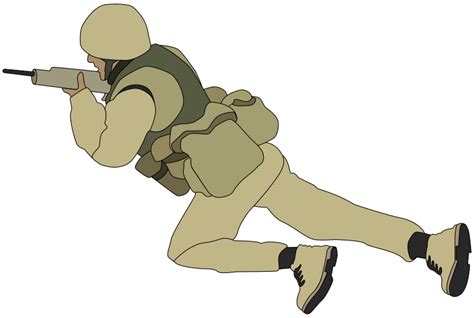 Crawling Soldier - Openclipart