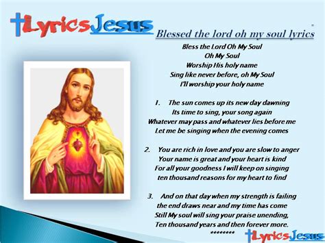 Bless the lord oh my soul lyrics in english | 10,000 reasons lyrics in english