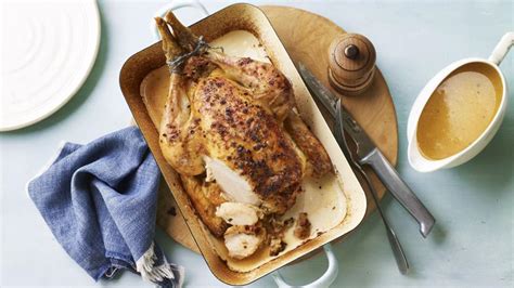 Roast chicken with sage and onion stuffing recipe - BBC Food