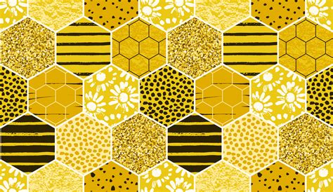 Seamless geometric pattern with bee. Modern abstract honey design. 300211 Vector Art at Vecteezy