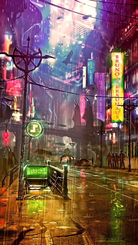 1920X1080 Cyberpunk Neon City