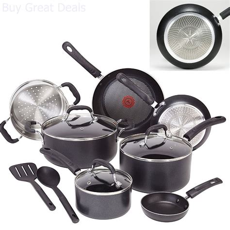 Induction Cookware Set Pots And Pans Nonstick T-Fal Professional 12 ...