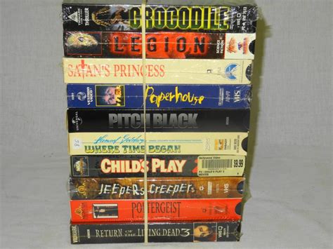 10 VINTAGE HORROR VHS TAPES