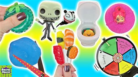 Wheel Of Squish!! Sushi Candy And Squishy Toys! Doctor Squish - YouTube