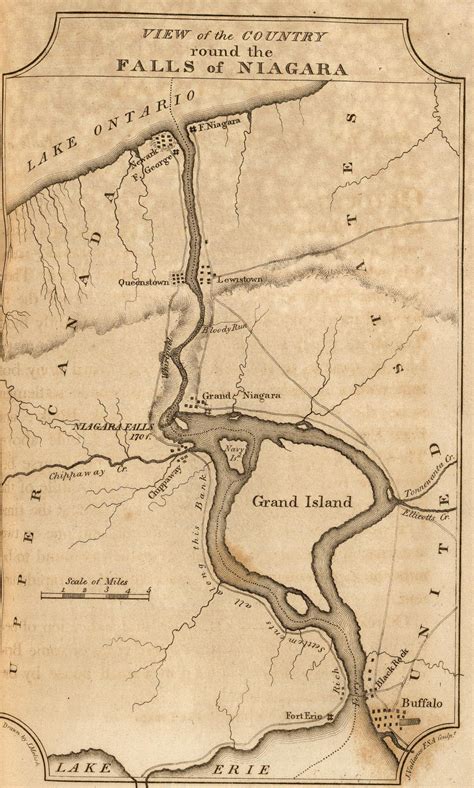 Map of the Niagara River including Grand and Navy Islands, by John ...