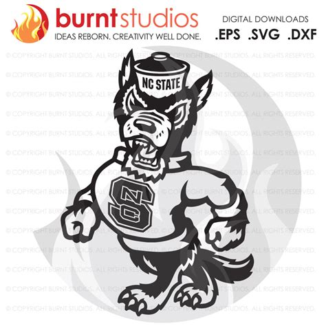 Digital SVG Cutting File, NCSU North Carolina State Wolfpack Logo, Wolf ...