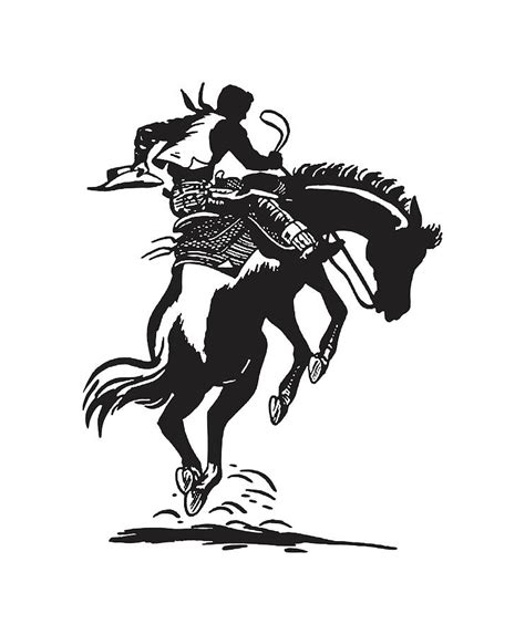 Boy On Bucking Horse Coloring Pages