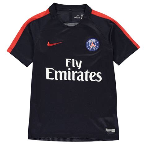 Nike Paris St Germain PSG Training Jersey Juniors Navy Football Soccer ...