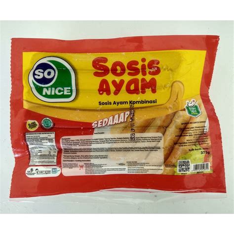 Jual Chicken Sosis So Nice / Sosis Ayam 375gr | Shopee Indonesia