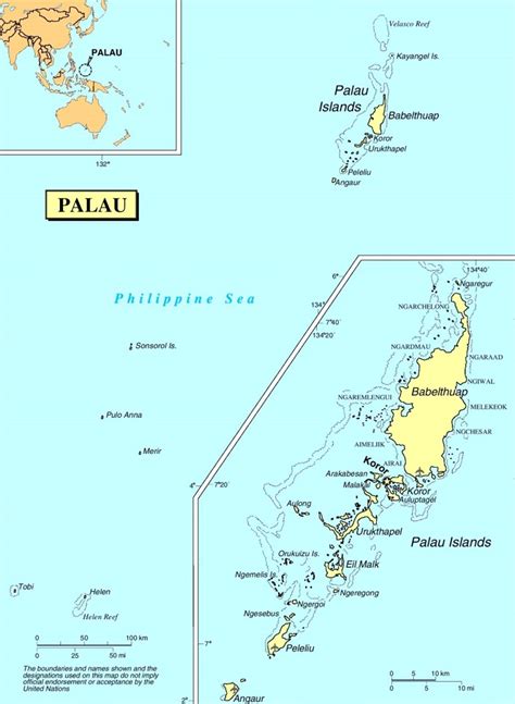 Palau political map - Ontheworldmap.com