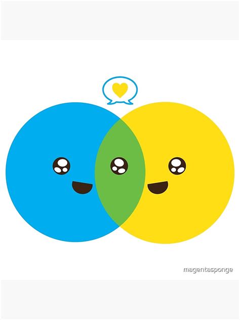 "Cute Colorful Valentines Day Venn Diagram" Art Print for Sale by magentasponge | Redbubble