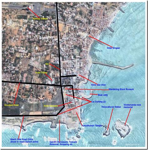 map of kanyakumari district | map of kanyakumari | kanyakumari map