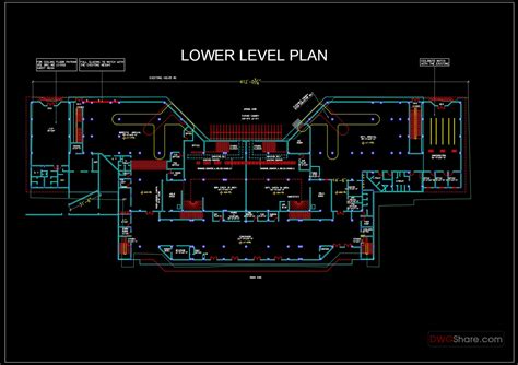 Airport Terminal Building Plan Autocad Drawing DWG