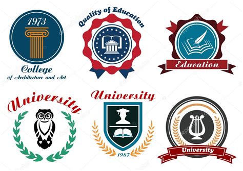 University and college emblems or badges Stock Vector Image by ©Seamartini #60258599