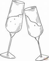 Glasses Of Champagne coloring Page  Free Printable Coloring Pages sketch template