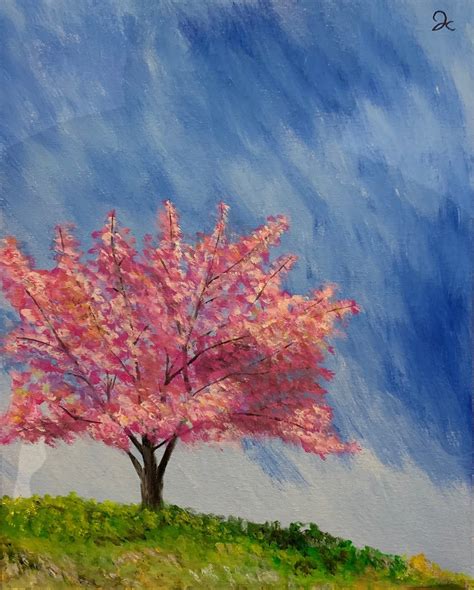 Cherry Blossom Painting | Etsy