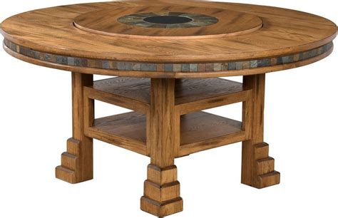 Rustic Oak Round Dining Table, Oak Round Table, 60" Oak Round Table