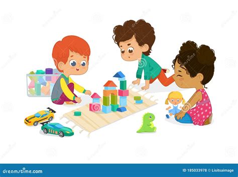 Kids Playing In Classroom Clipart