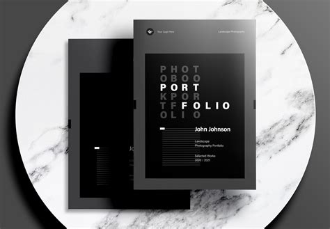 Free InDesign Black Photography Portfolio Templates