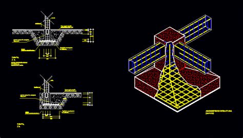 Isometrico De Zapata En AutoCAD | Librería CAD