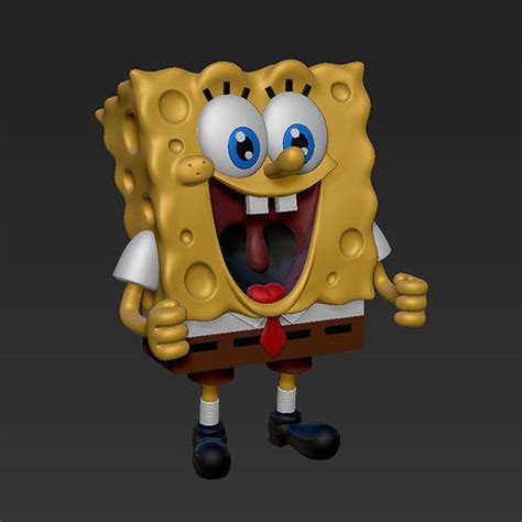 Happy Spongebob Squarepants for 3d print 3D model 3D printable | CGTrader