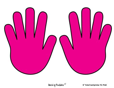 32 Hand Outline Printable Templates - World of Printables