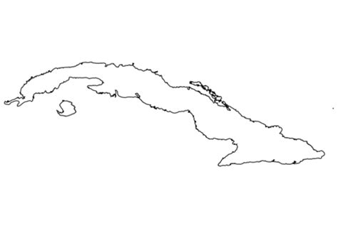 Outline Map of Cuba coloring page | Free Printable Coloring Pages