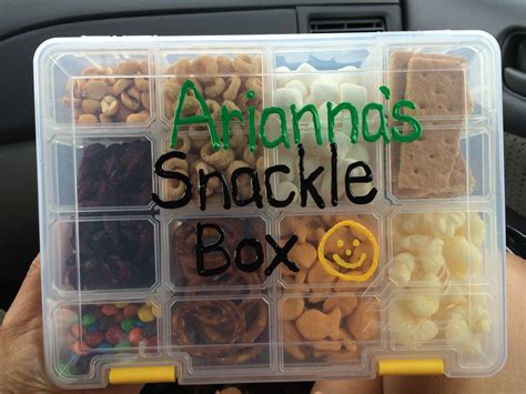 Snackle Box for road trips // organizing snacks // portion controlled snacks on the go | Vintage ...