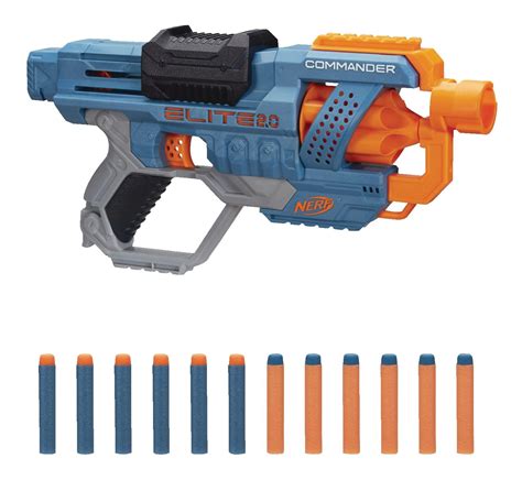 NERF Elite 2.0 Commander RD-6 Blaster With 12 NERF Darts & 6-Dart Rotating Drum, Age 8+ | Party City