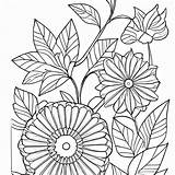Flower Pattern Coloring Page · Creative Fabrica sketch template