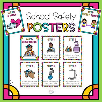 COVID 19 School Safety Posters by The Delightful Mrs DeTine | TpT