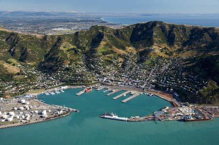 Port of Lyttelton, Lyttelton Harbour, Canterbury, South Island, New ...