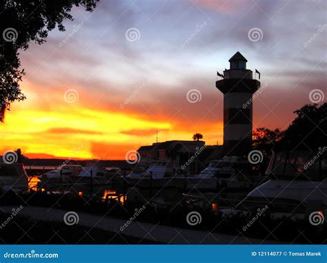 Hilton Head Island Lighthouse Stock Image - Image of golf, restaurants: 12114077