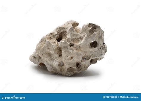 Porous Rock Isolated on White Stock Photo - Image of closeup, alluvium: 212782032