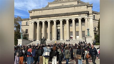 NYC Columbia University faculty and students protest suspension of 2 ...