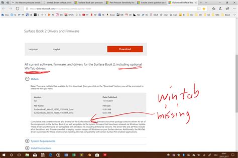 Wintab driver for Surface Book 2? Pen pressure not working in - Microsoft Community