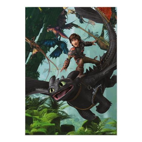 Hiccup Riding Toothless "Dragon Rider" Scene Poster | Zazzle | Dragon ...